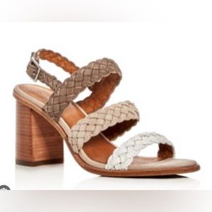 Frye Amy braided block heel sandal